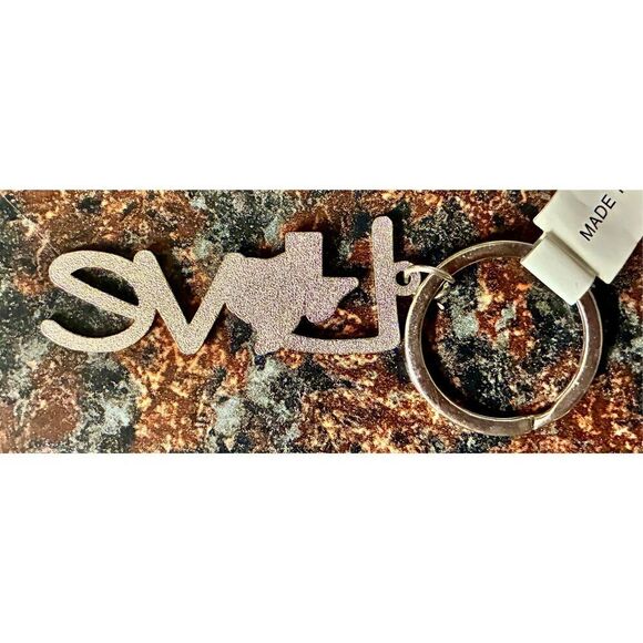 NWT Metal LOVE Texas State Map Souvenir Keychain Purse Charm - Picture 2 of 4